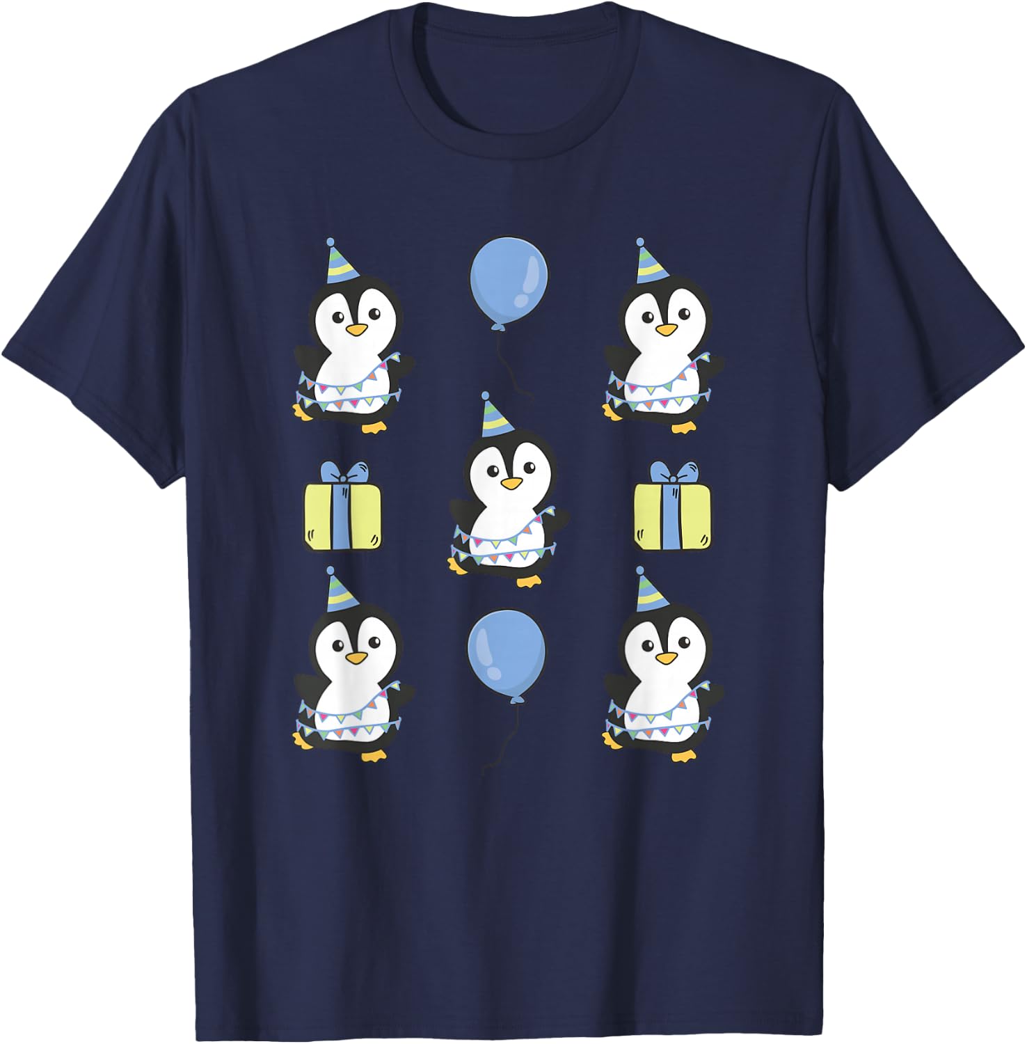Birthday Penguin for Children a Birthday Penguin T-Shirt - T-Shirt | Navy