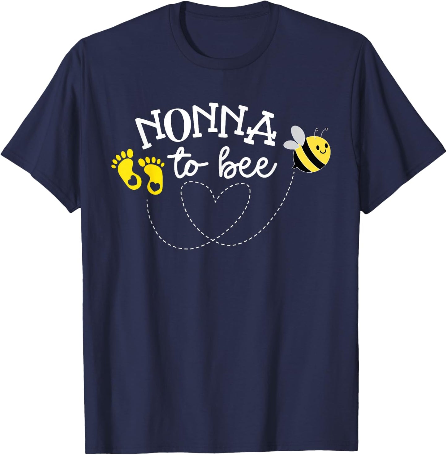 Nonna to Bee Pregnancy Announcement Baby Shower T-Shirt - T-Shirt | Navy