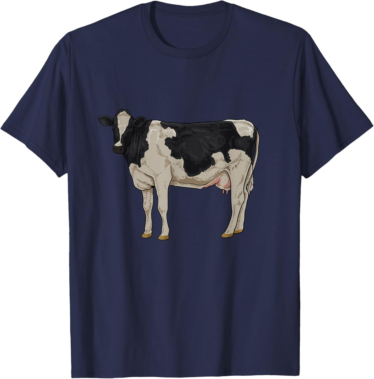 Drawing of a Holstein cattle T-Shirt - T-Shirt | Navy