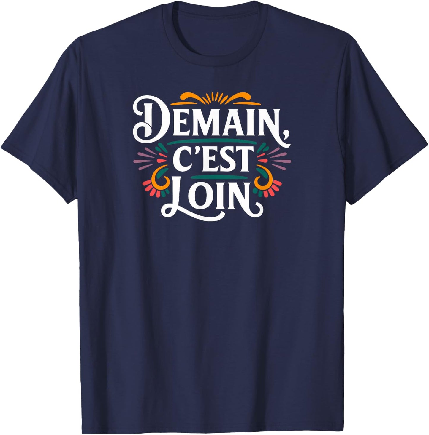 Tomorrow Is Far , Black, S T-Shirt - T-Shirt | Navy