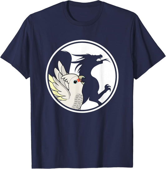 Parrot & Dragon Shadow I Goffins Cockatoo T-Shirt - T-Shirt | Navy