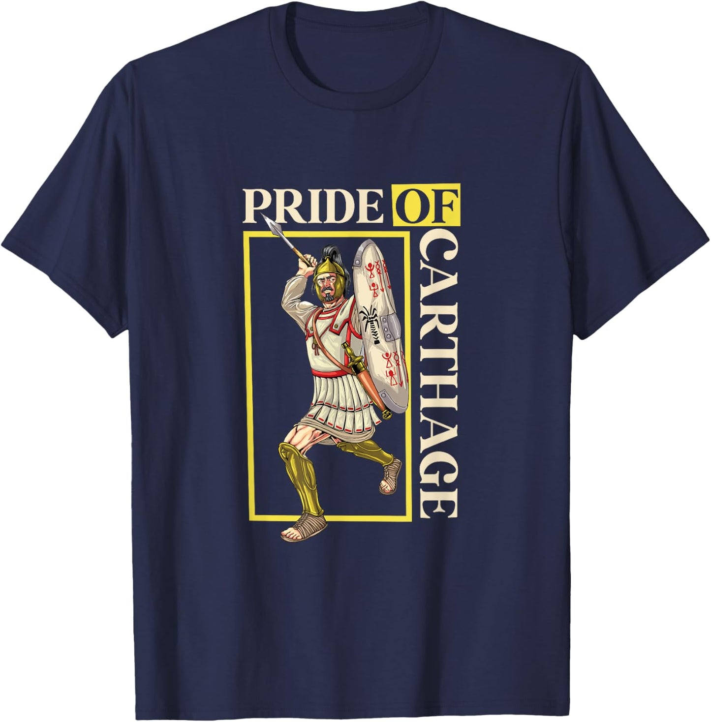 Carthage - Hoplite Carthaginian , Black, S T-Shirt - T-Shirt | Navy