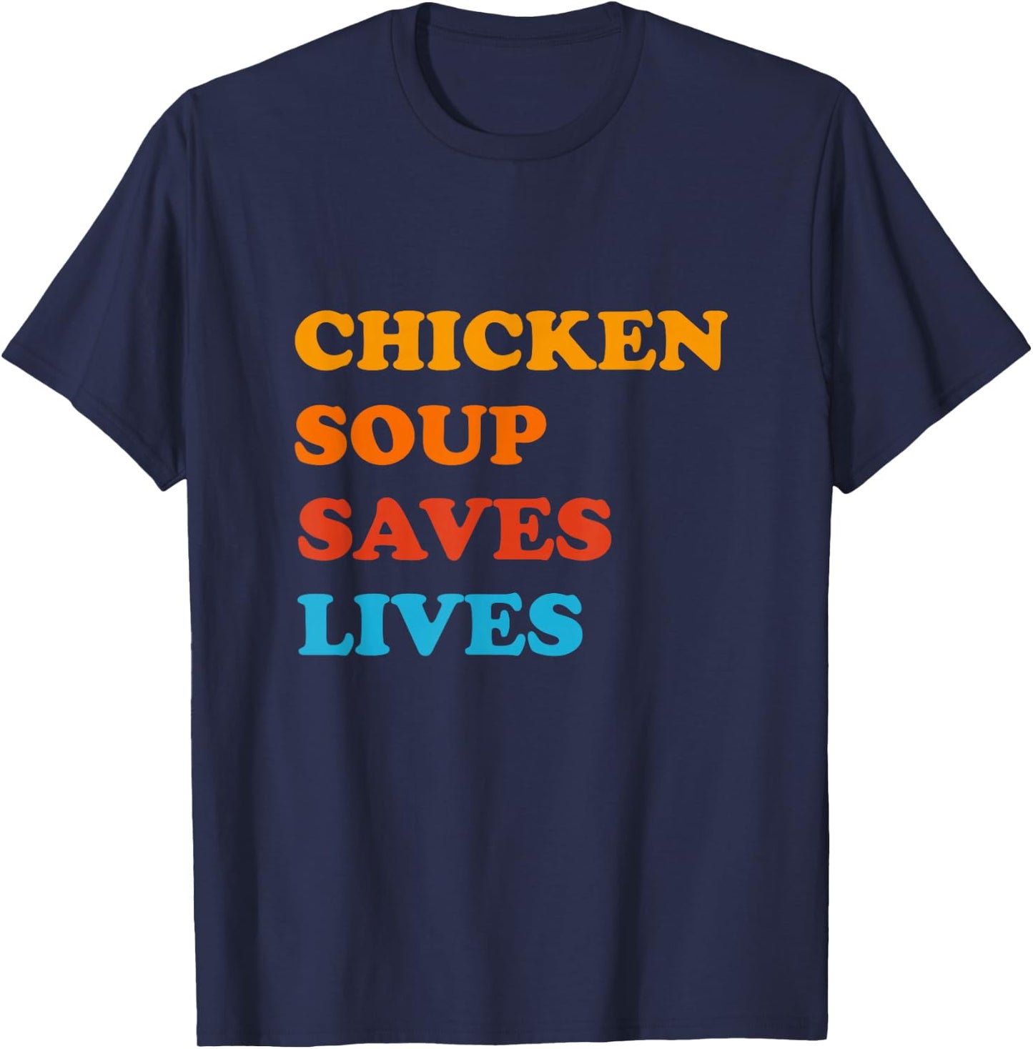 Chicken Soup Saves Lives Grandma Rosh Hashana Matzo Ball T-Shirt - T-Shirt | Navy