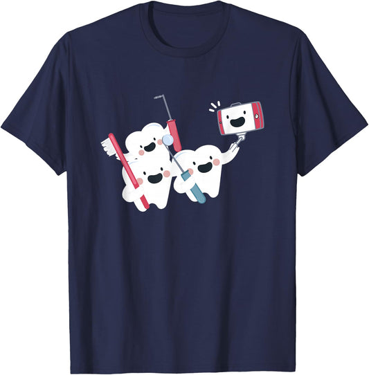Molar Selfie - Funny Dentist Shirt Gift Dentists T-Shirt - T-Shirt | Navy