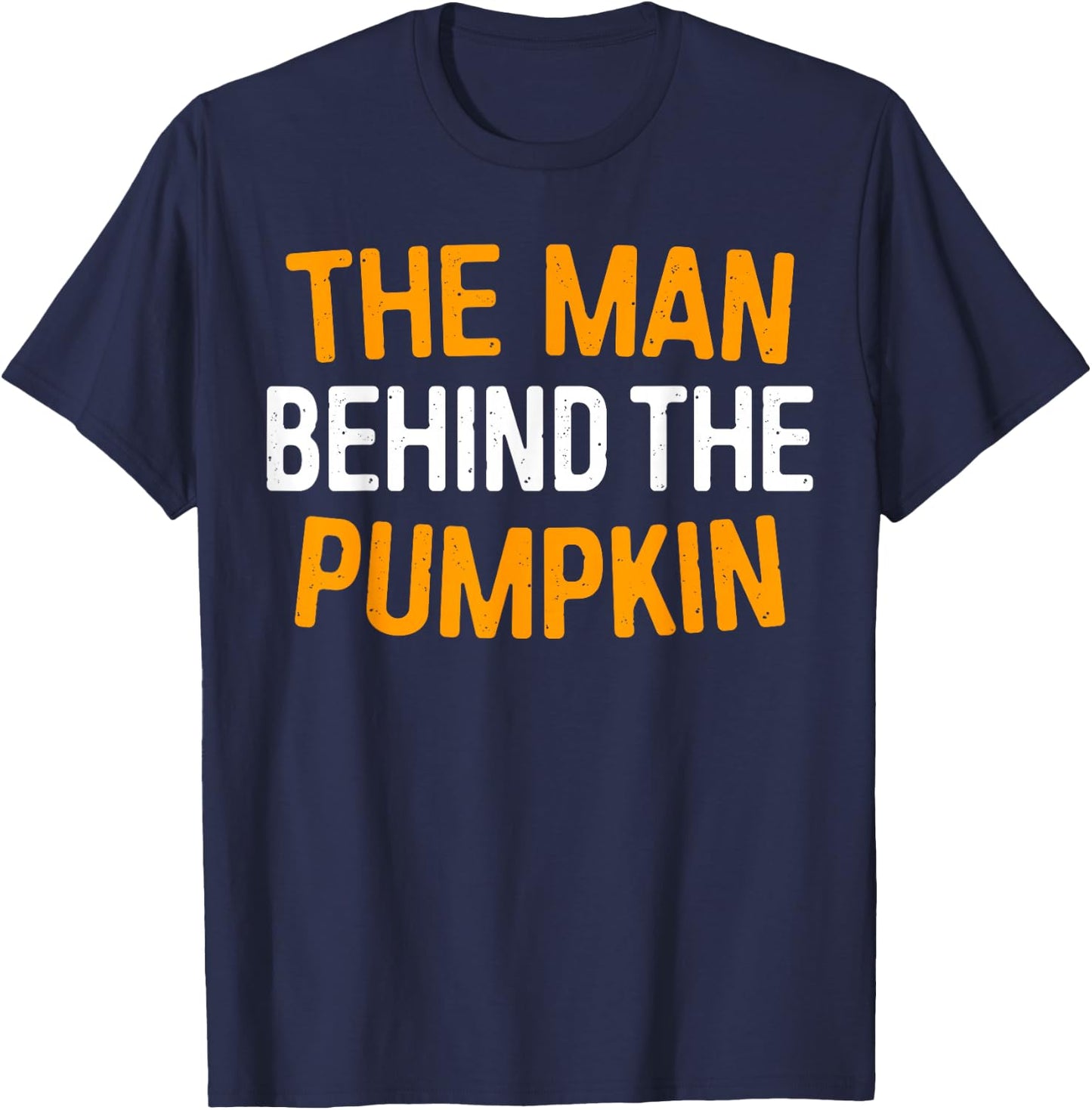 The Man Behind The Pumpkin Shirt Men Halloween T-Shirt - T-Shirt | Navy