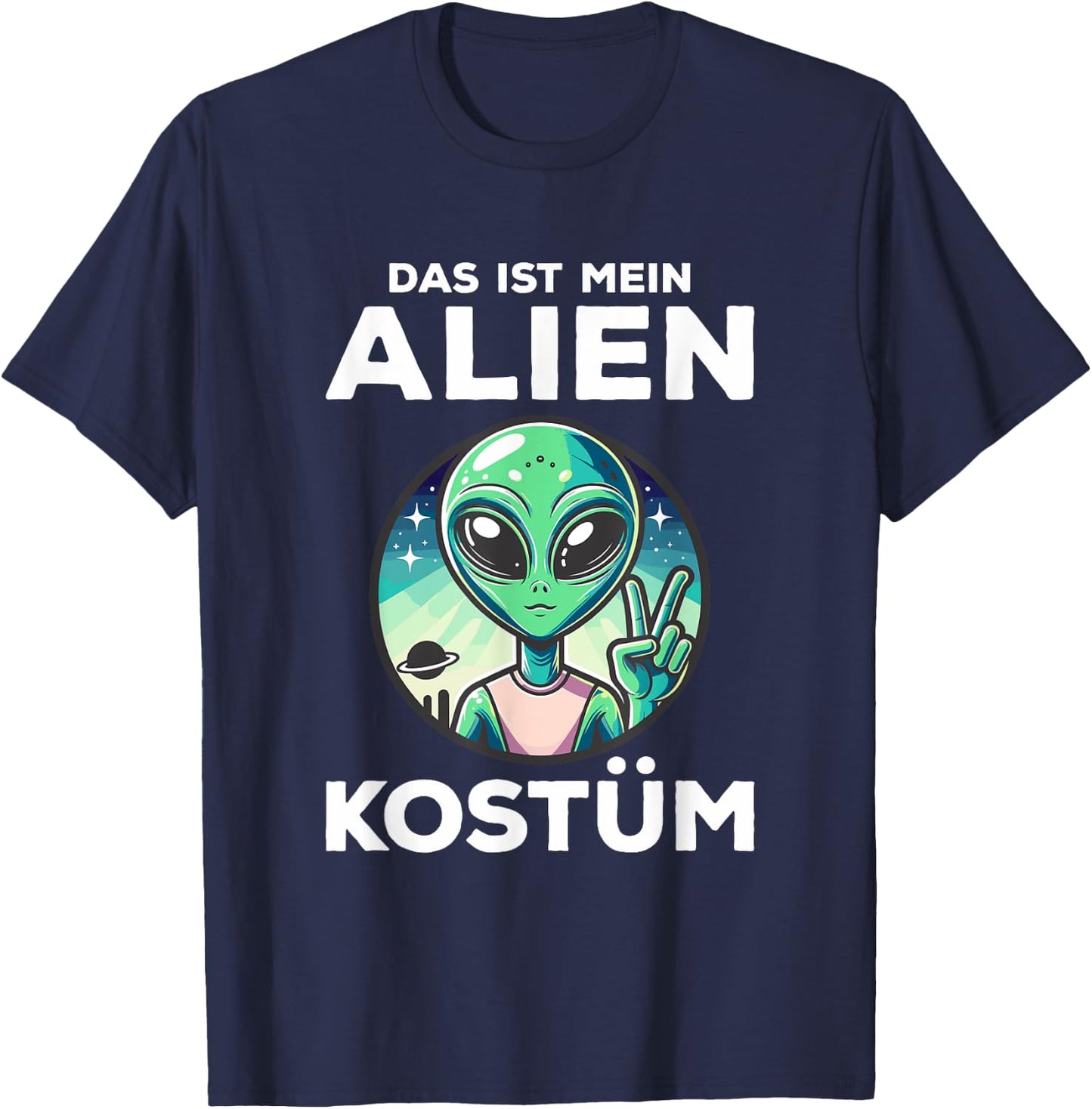 Das Ist Mein Alien Costume , black T-Shirt - T-Shirt | Navy