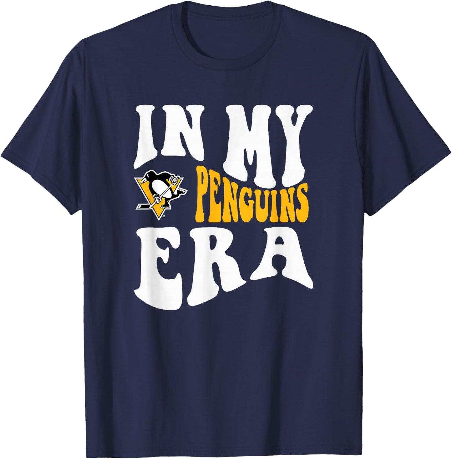 Pittsburgh Penguins Era Dark Heather Officially Licensed T-Shirt - T-Shirt | Navy