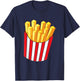 Fries Fries Lovers Fast Food Frit Red White , black T-Shirt - T-Shirt | Navy