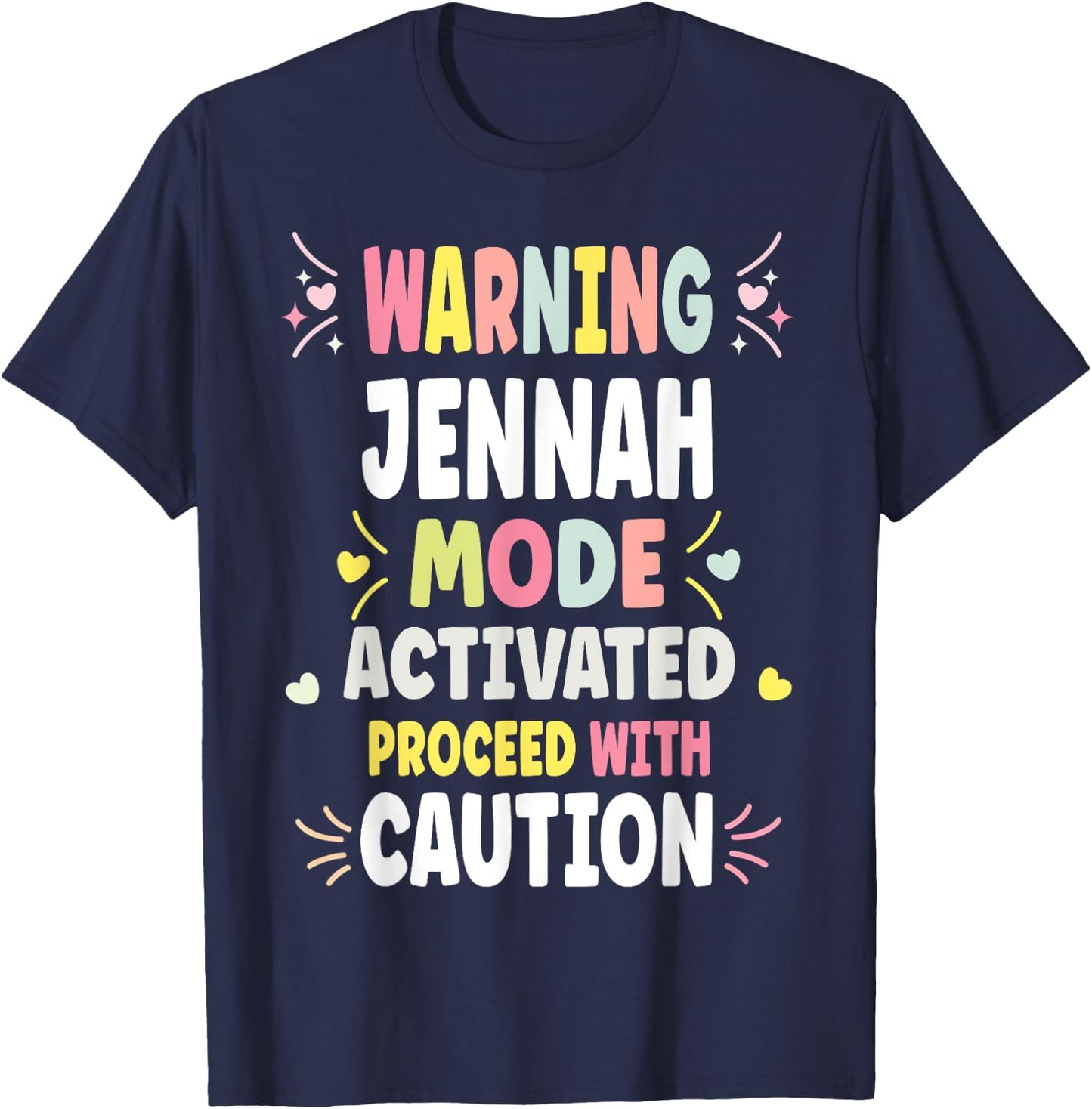 JENNAH Personalized Women's Gift Custom JENNAH T-Shirt - T-Shirt | Navy