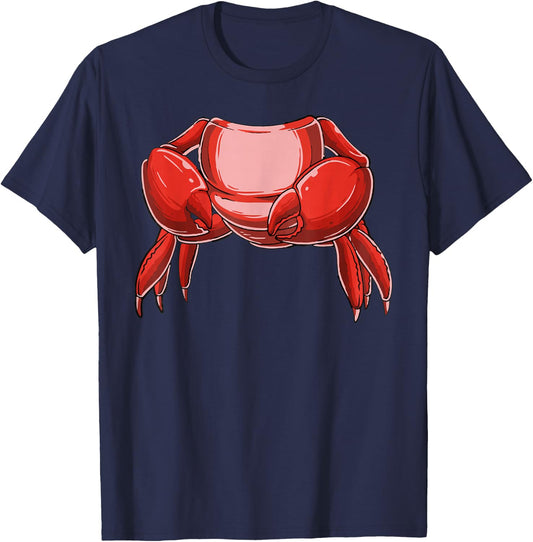 Headless Crab Costume Funny Fishing Crab Lovers Halloween T-Shirt - T-Shirt | Navy