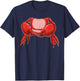Headless Crab Costume Funny Fishing Crab Lovers Halloween T-Shirt - T-Shirt | Navy