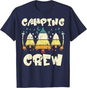 Camping Crew Family Camper Women Men Kids Girls Boys T-Shirt - T-Shirt | Navy