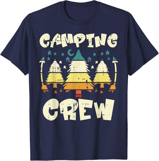 Camping Crew Family Camper Women Men Kids Girls Boys T-Shirt - T-Shirt | Navy