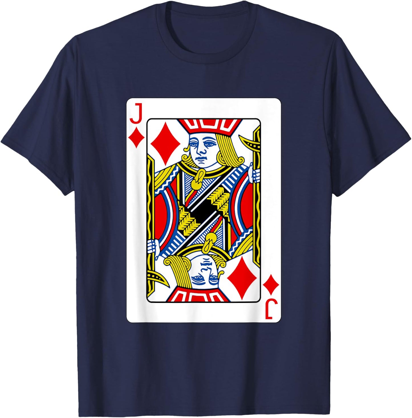 Jack Of Diamonds Playing Card Poker Player Costume T-Shirt - T-Shirt | Navy