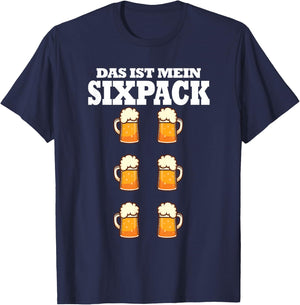 Das ist Mein Sixpack Bier Bierbauch Men's Day Funny T-Shirt - T-Shirt | Navy