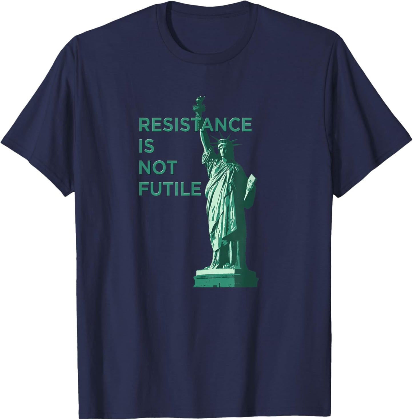 Resistance is Not Futile Graphic T-Shirt - T-Shirt | Navy