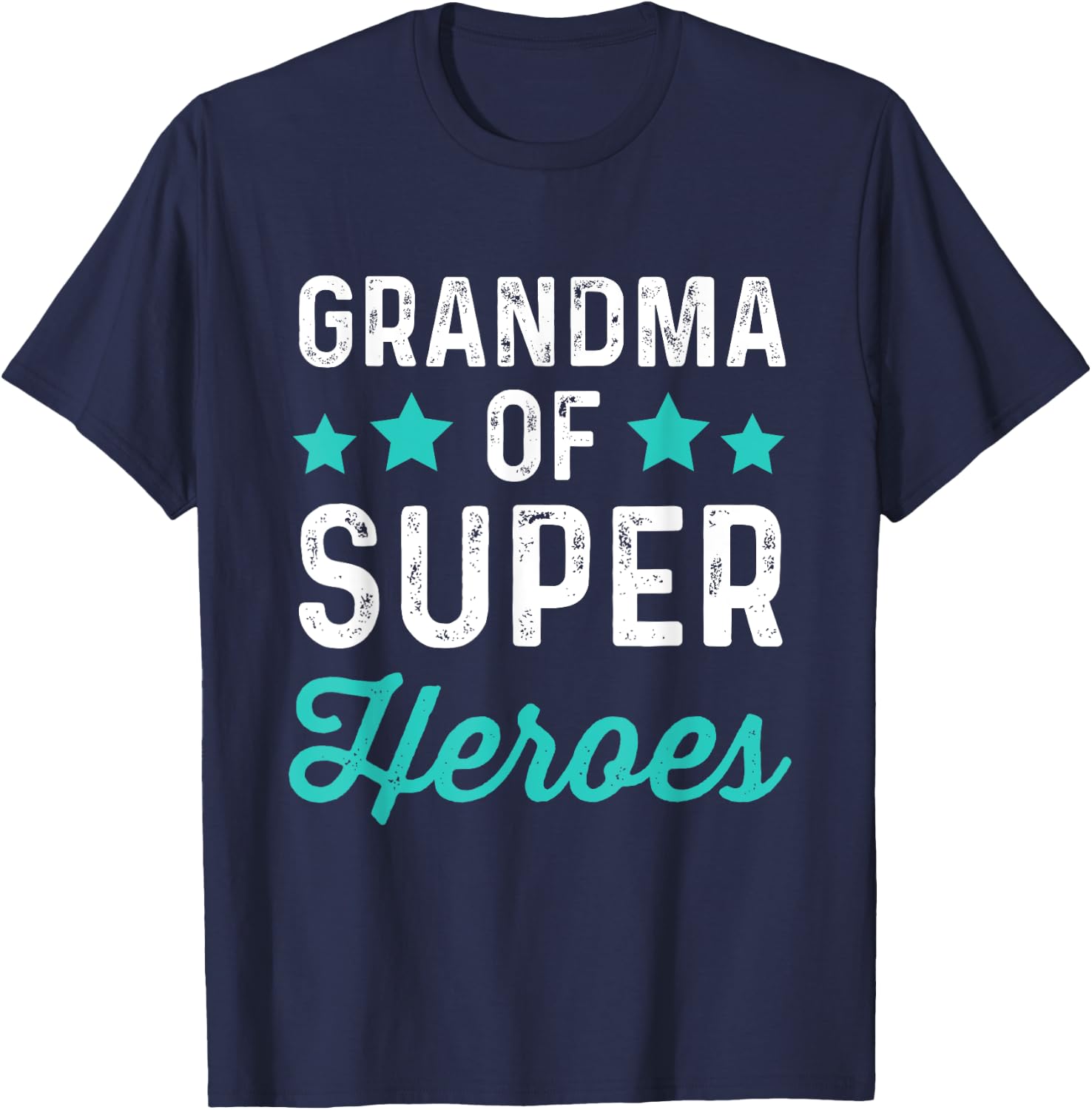 Grandma Super Heroes | Funny Superhero Grandmother Shirt T-Shirt - T-Shirt | Navy