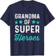 Grandma Super Heroes | Funny Superhero Grandmother Shirt T-Shirt - T-Shirt | Navy