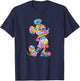 Disney Mickey Mouse Pride Pose Rainbow Icon Fill Doodles , Black, S T-Shirt - T-Shirt | Navy