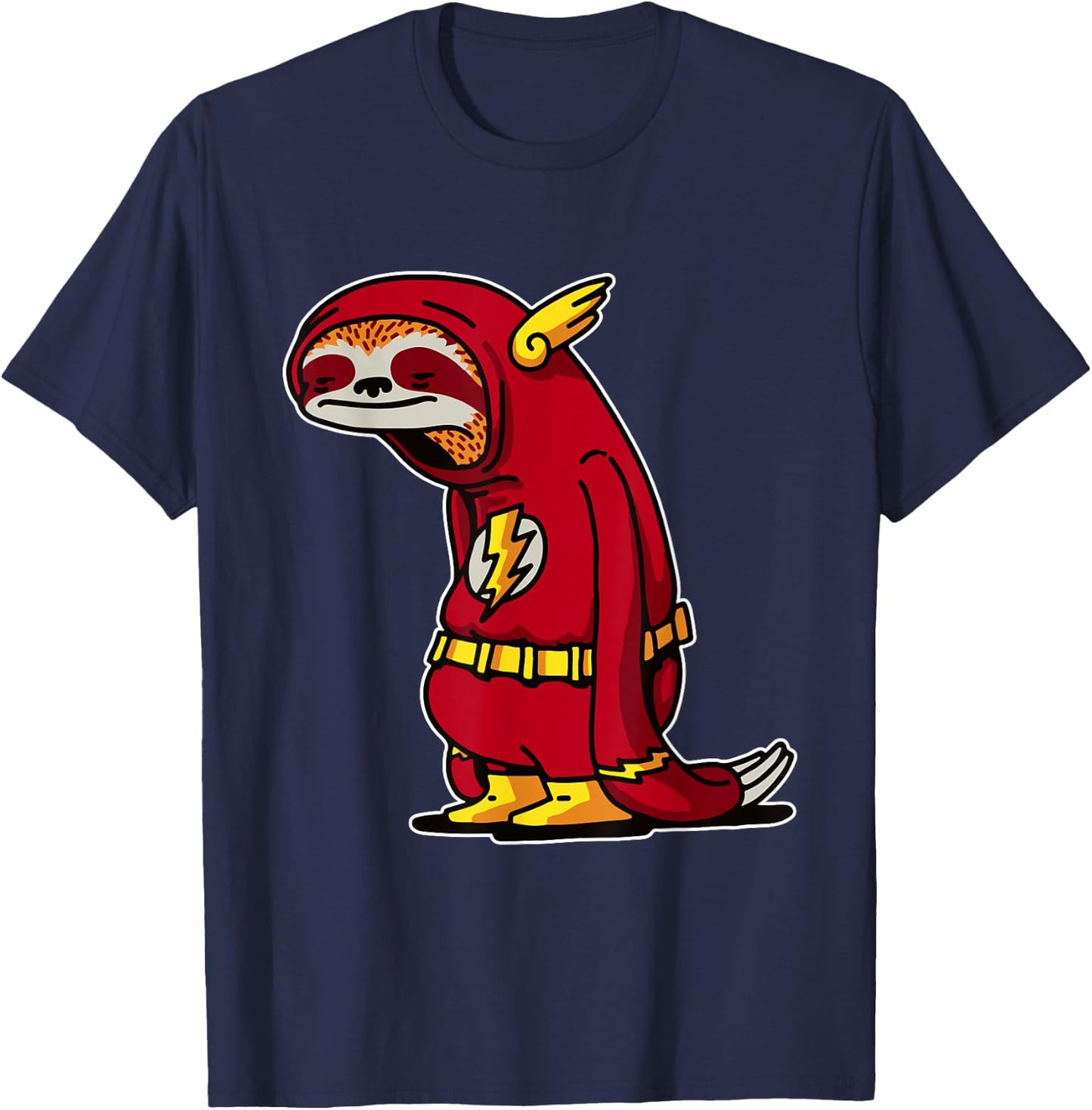 Sloth Superhero Christmas Pajama Funny Animal Wildlife X-Mas T-Shirt - T-Shirt | Navy