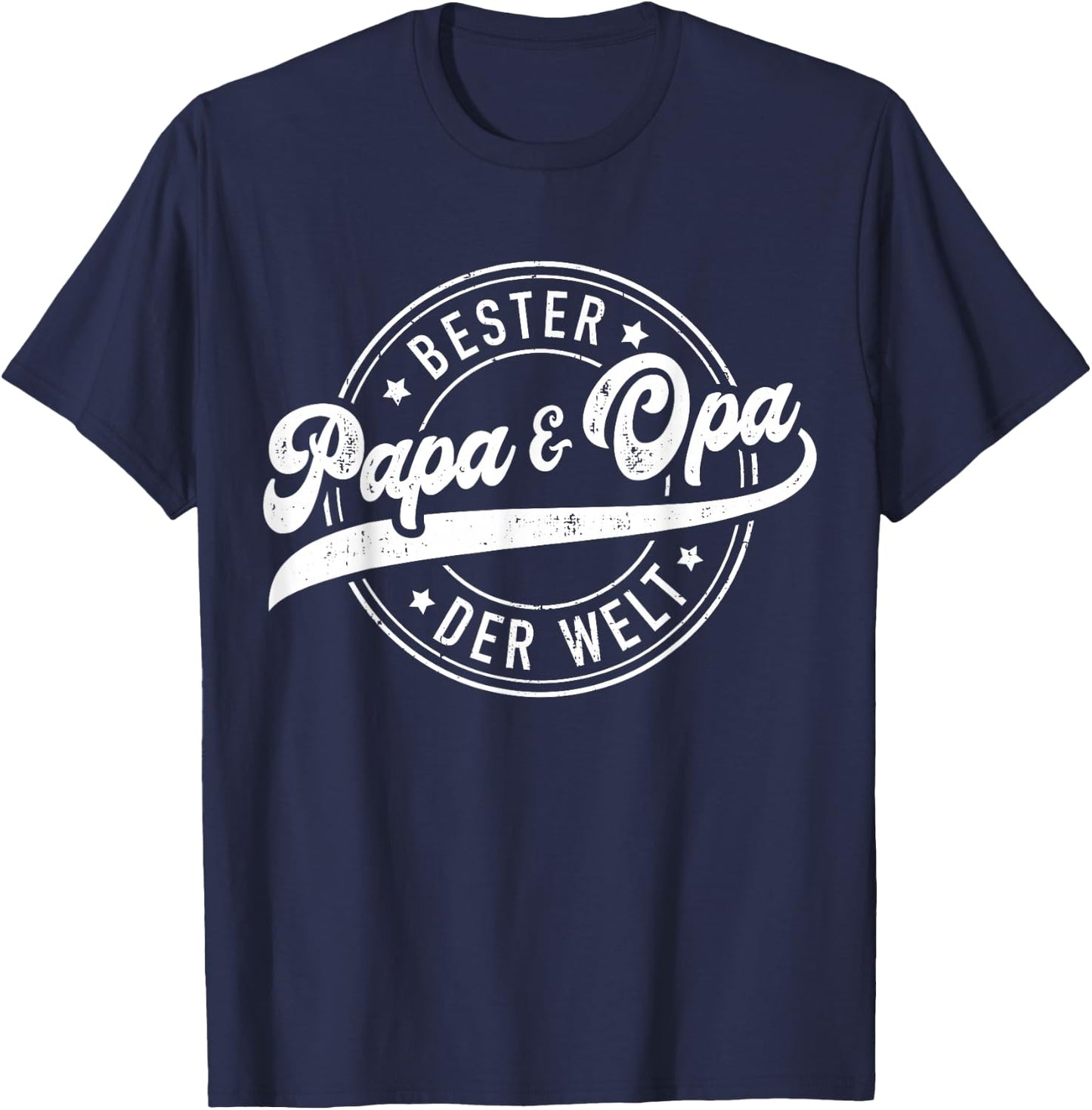 Bester Papa und Opa zum Vatertag, Geburtstag und Weihnachten T-Shirt - T-Shirt | Navy