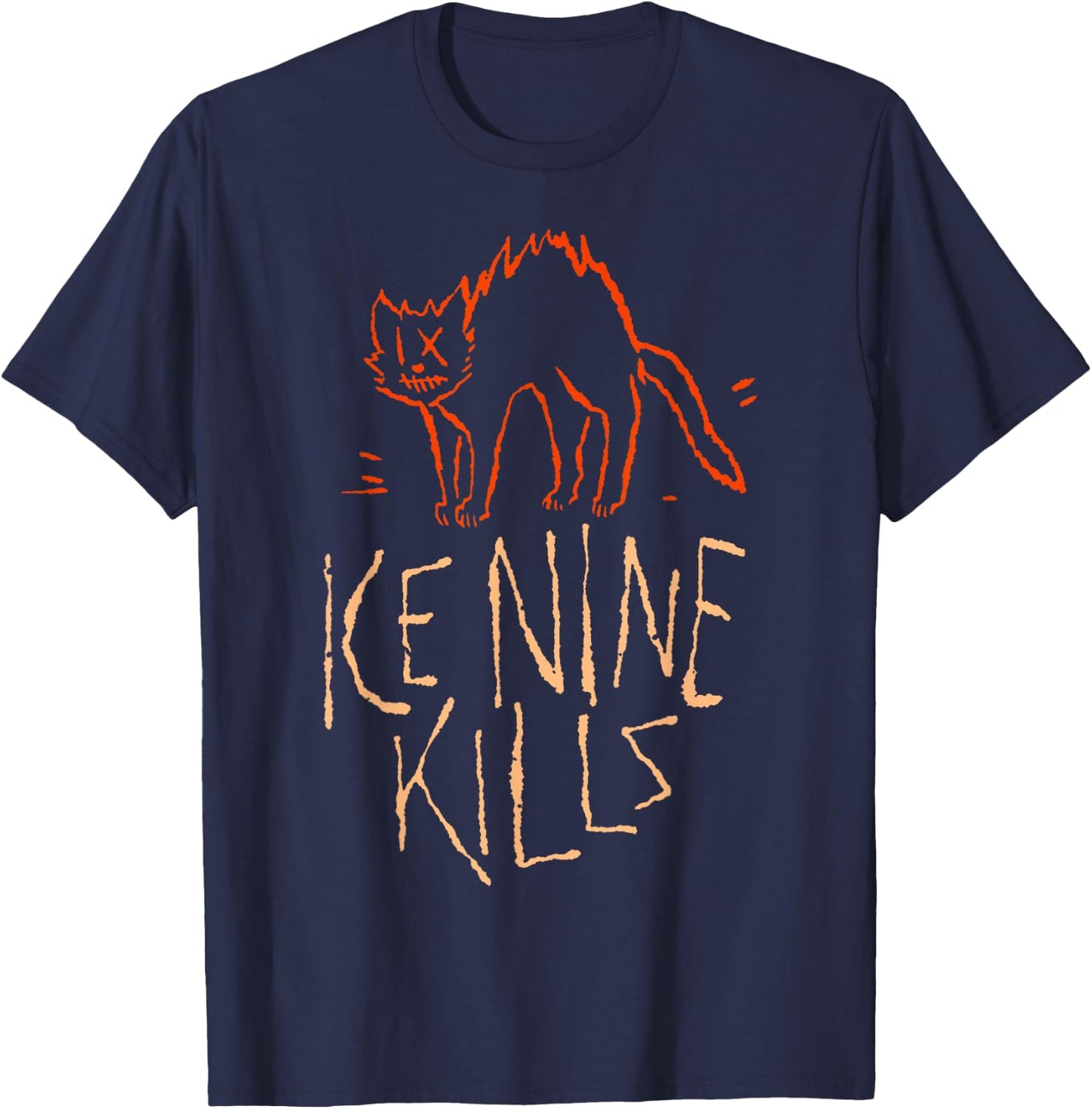 Ice Nine Kills - INK Halloween Cat , black T-Shirt - T-Shirt | Navy