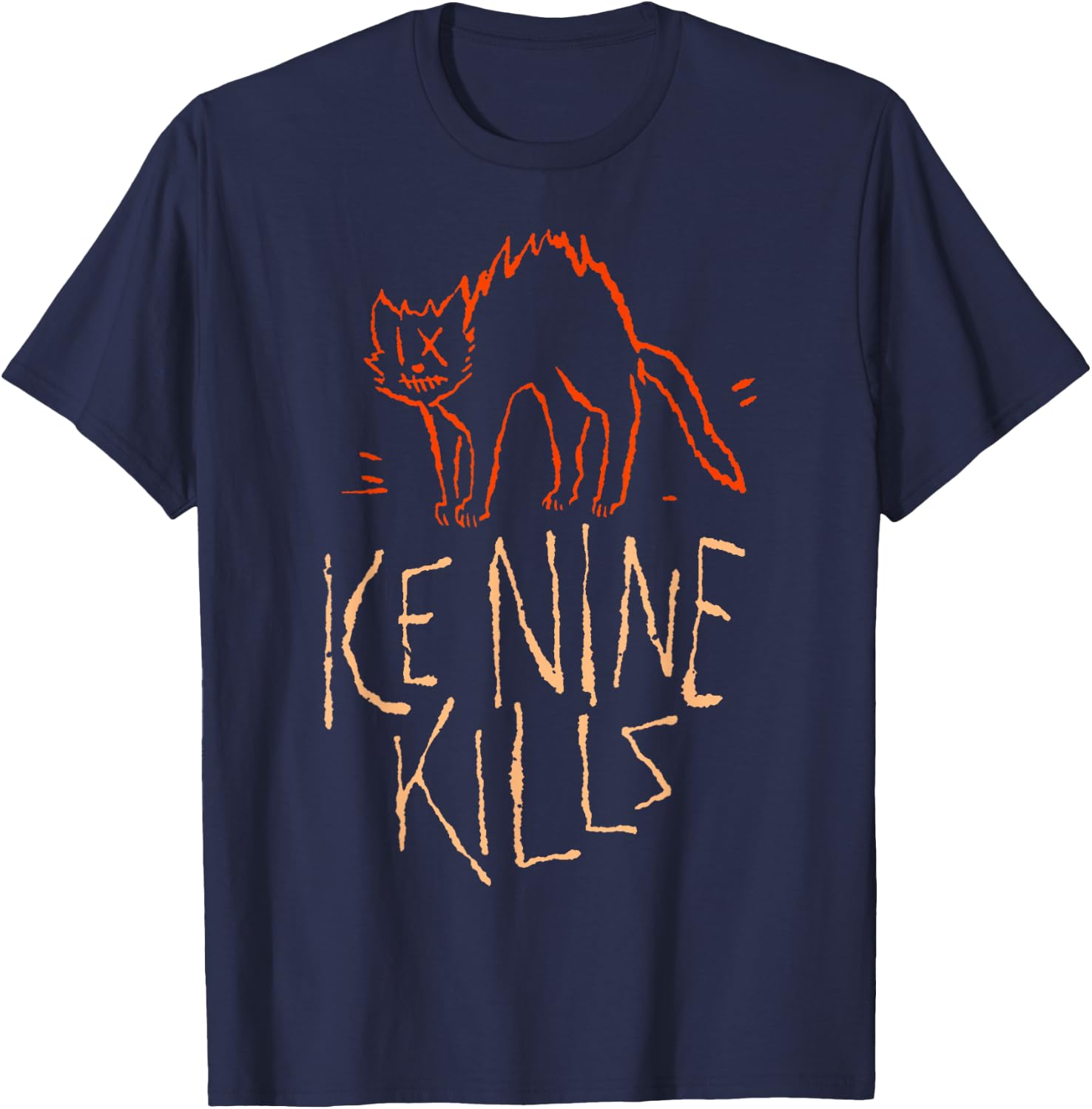 Ice Nine Kills - INK Halloween Cat , black T-Shirt - T-Shirt | Navy