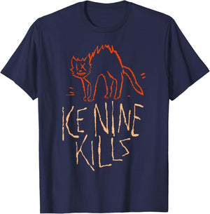Ice Nine Kills - INK Halloween Cat , black T-Shirt - T-Shirt | Navy