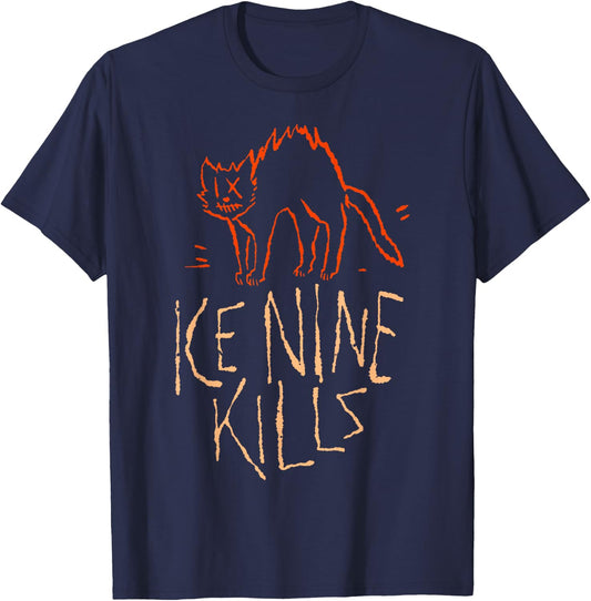 Ice Nine Kills - INK Halloween Cat , black T-Shirt - T-Shirt | Navy
