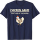 Funny Chicken Game Don't Look Design , Black, S T-Shirt - T-Shirt | Navy