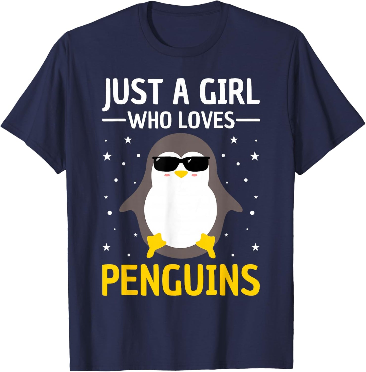 Penguin Lovers Just A Girl Who Loves Penguins Women Penguin T-Shirt - T-Shirt | Navy