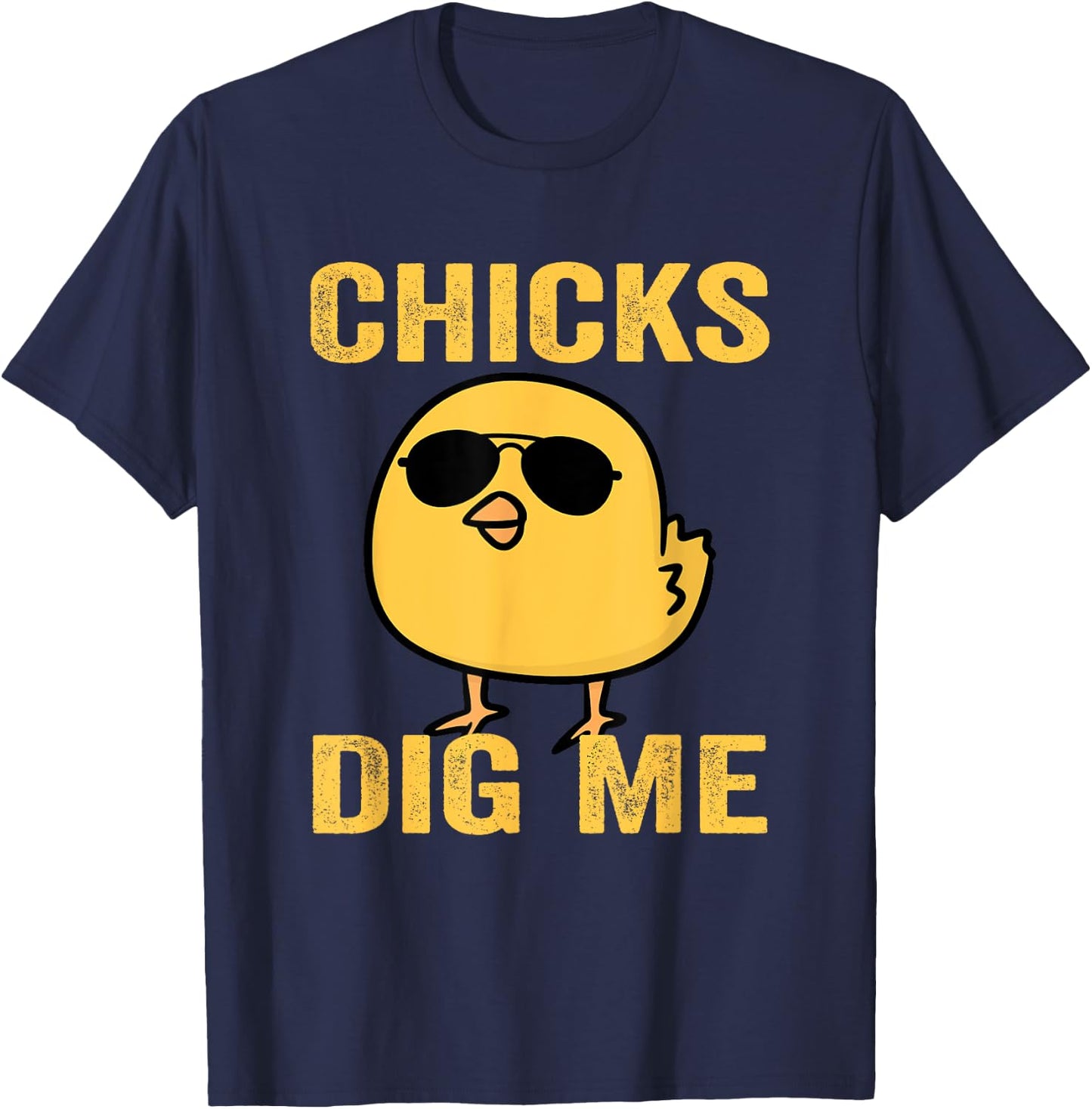 Chicks Dig Me Easter Funny Egg Easter kids boys girls T-Shirt - T-Shirt | Navy