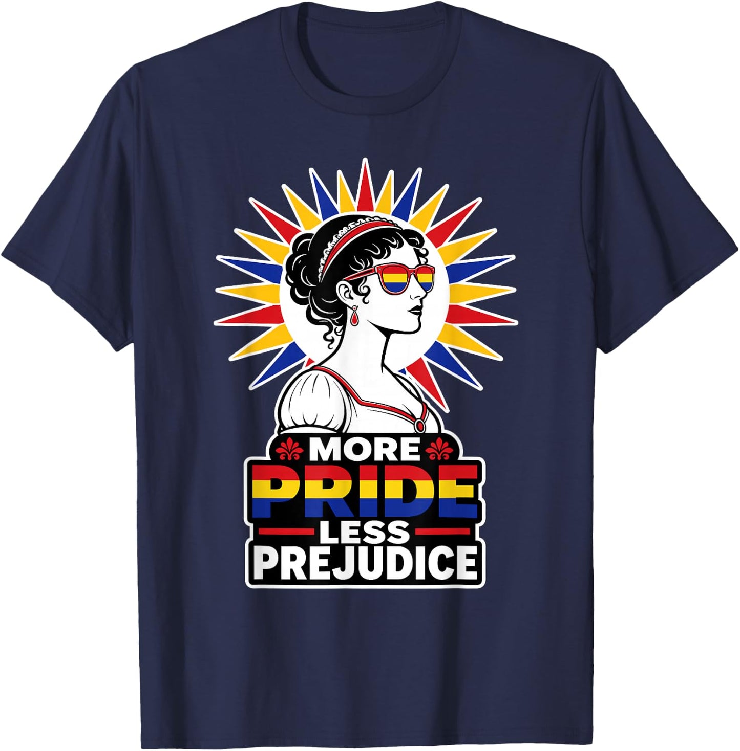 More Pride Less Prejudice T-Shirt - T-Shirt | Navy