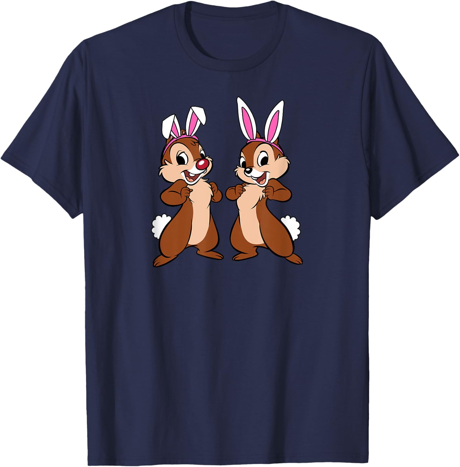 Amazon Essentials Disney Chip 'n' Dale Spring Easter Bunny Ears T-Shirt - T-Shirt | Navy