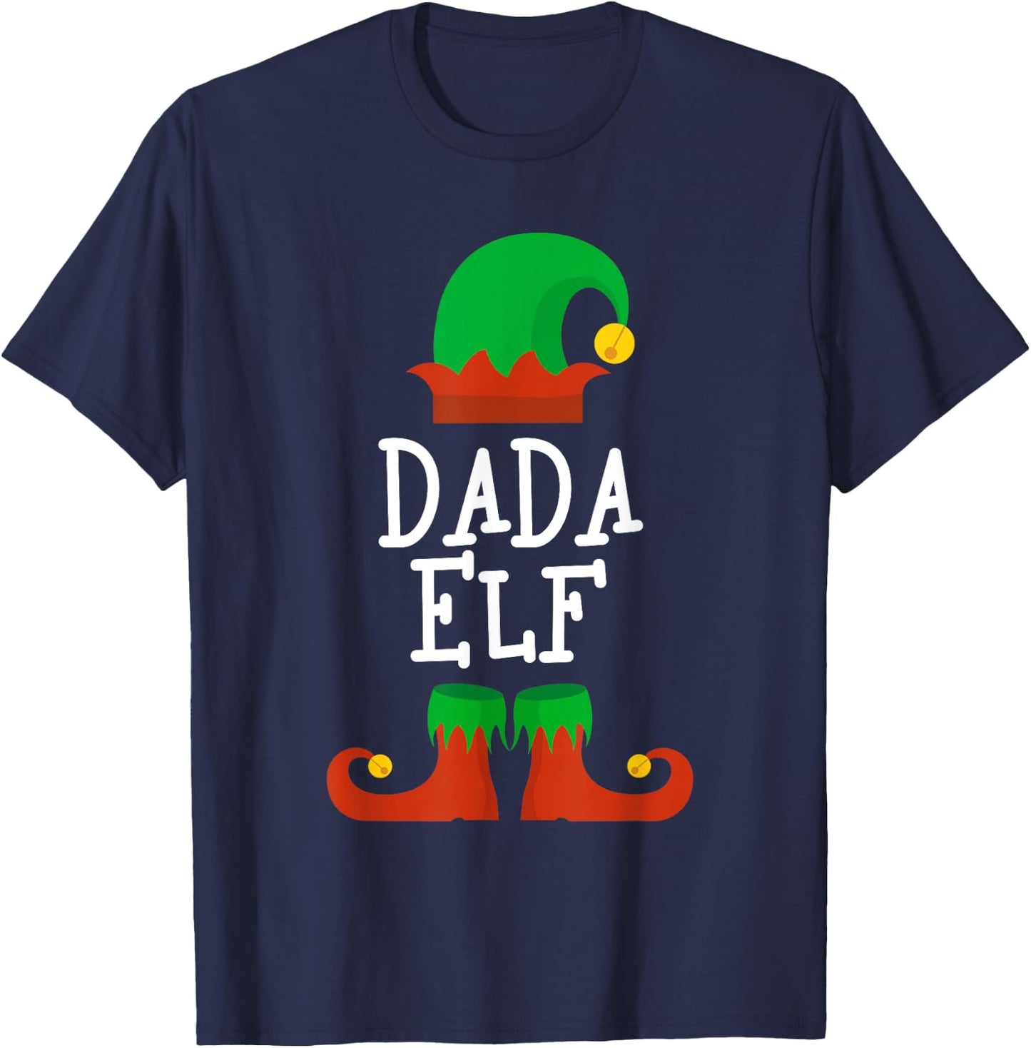 Family I'm The Dada Elf Christmas Matching Pajama Funny T-Shirt - T-Shirt | Navy