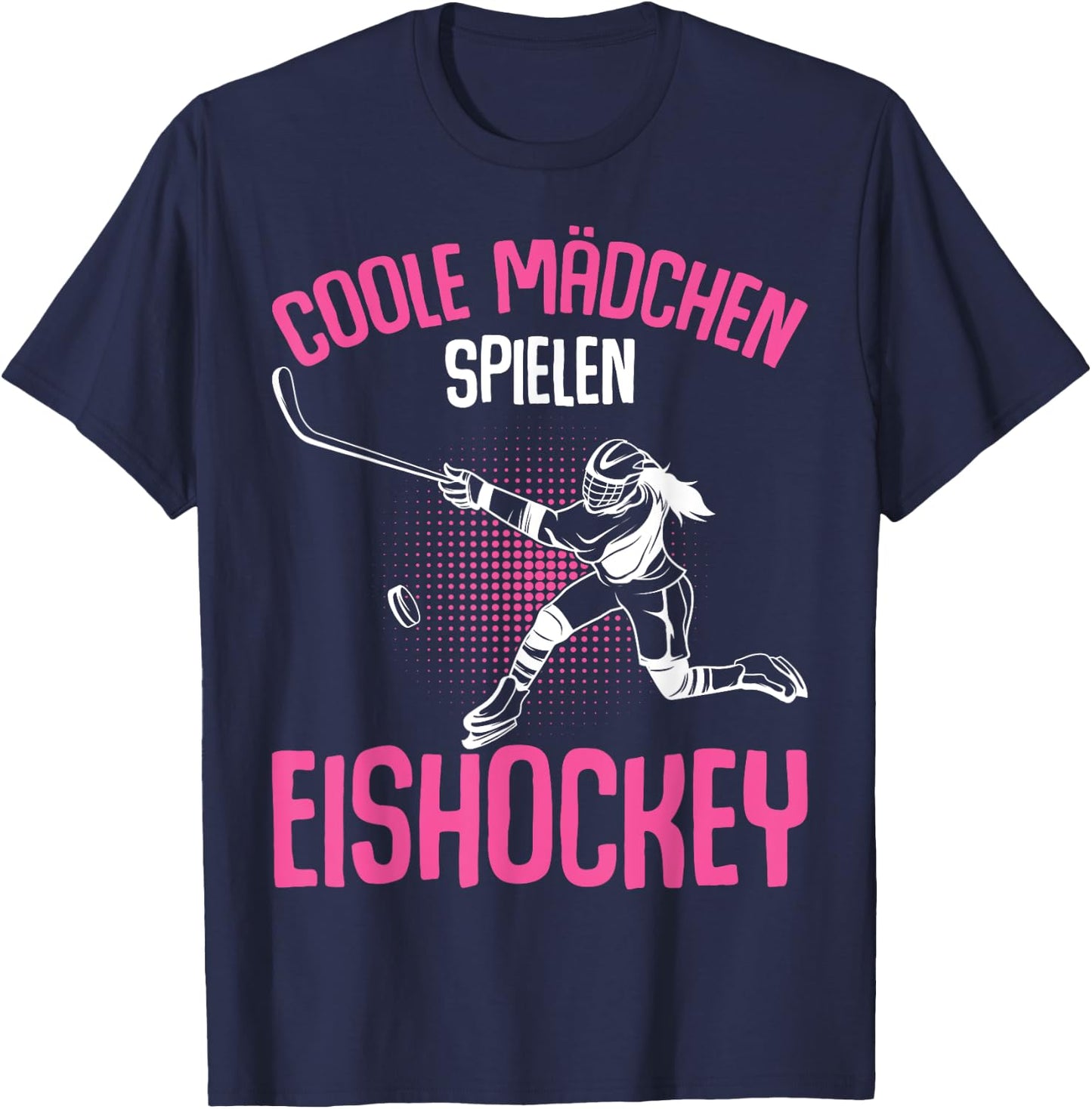 Cool Girls Play Ice Hockey Hockey Ice Hockey Player , black, s T-Shirt - T-Shirt | Navy