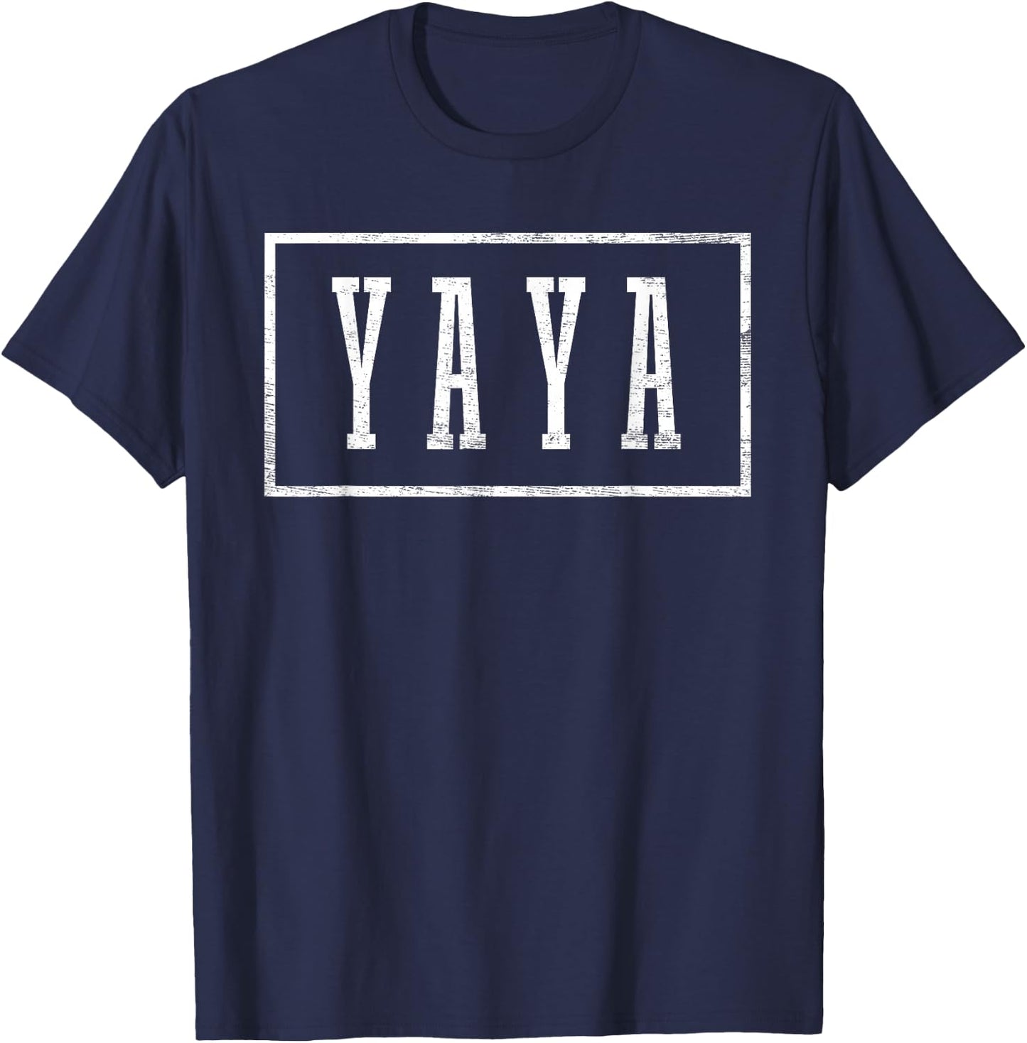 Yaya - Sleek Framed Design Mother's Day Yaya T-Shirt - T-Shirt | Navy