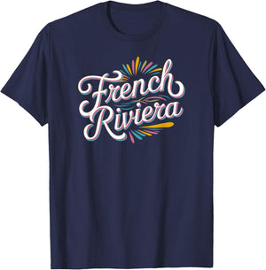 French Riviera , Black, S T-Shirt - T-Shirt | Navy