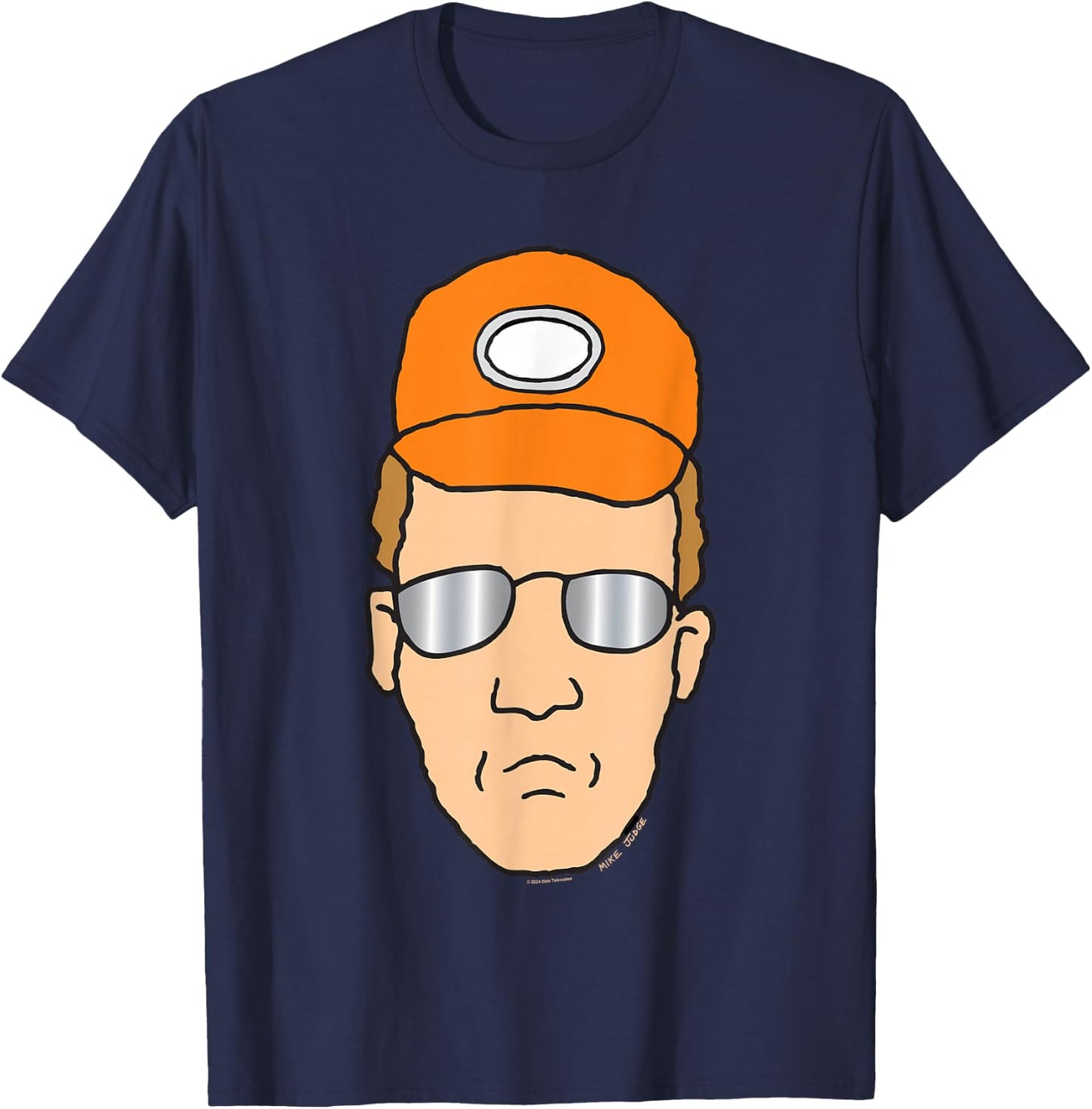 King Of The Hill Dale Gribble Simple Portrait T-Shirt - T-Shirt | Navy
