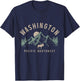 Washington PNW Moose Pacific Northwest Souvenir Pride T-Shirt - T-Shirt | Navy