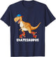 Skate Dinosaurs Roller Skating Rink Trex Roller Skater T-Shirt - T-Shirt | Navy