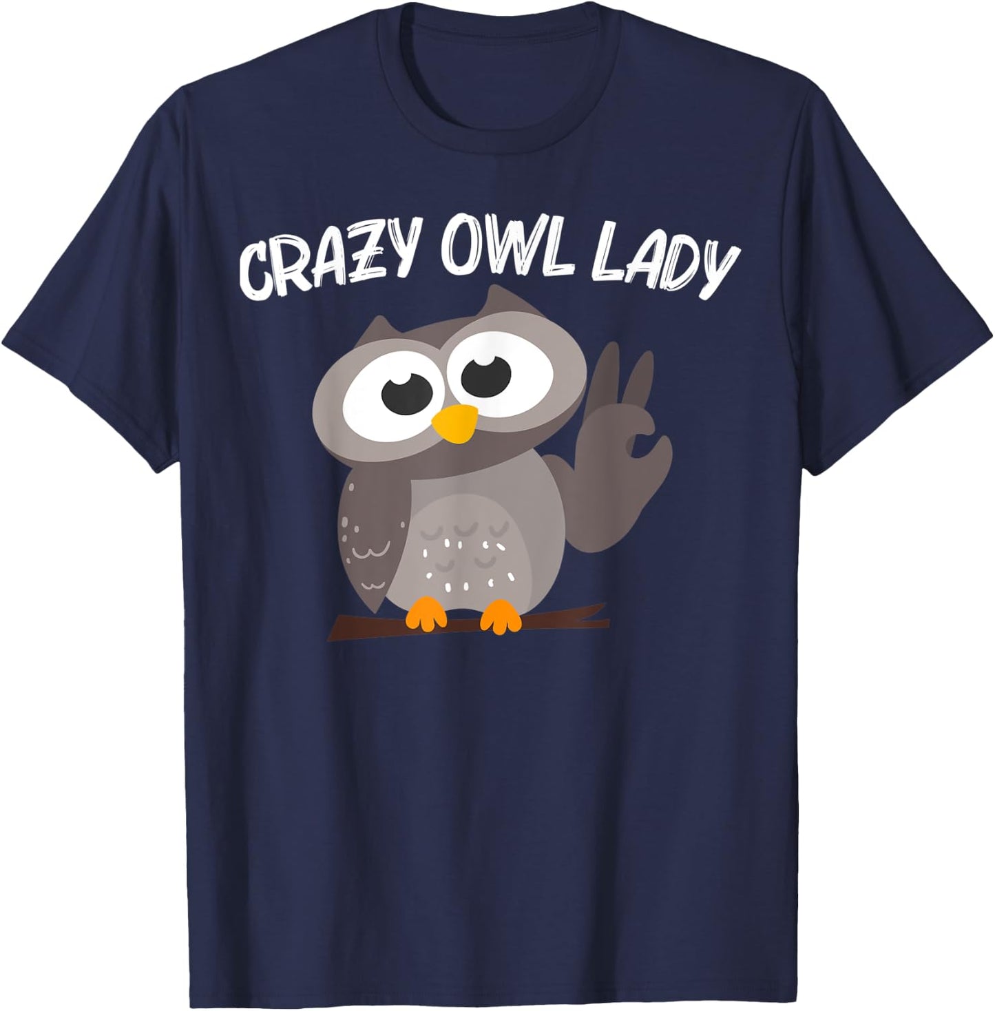 Owl Gift Grandma Owl Nocturnal Bird Of Prey Lovers T-Shirt - T-Shirt | Navy