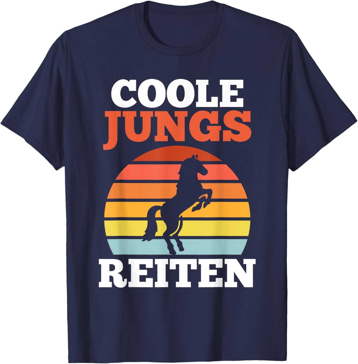 Reiter Pferd Coole Jungs Reiten T-Shirt - T-Shirt | Navy