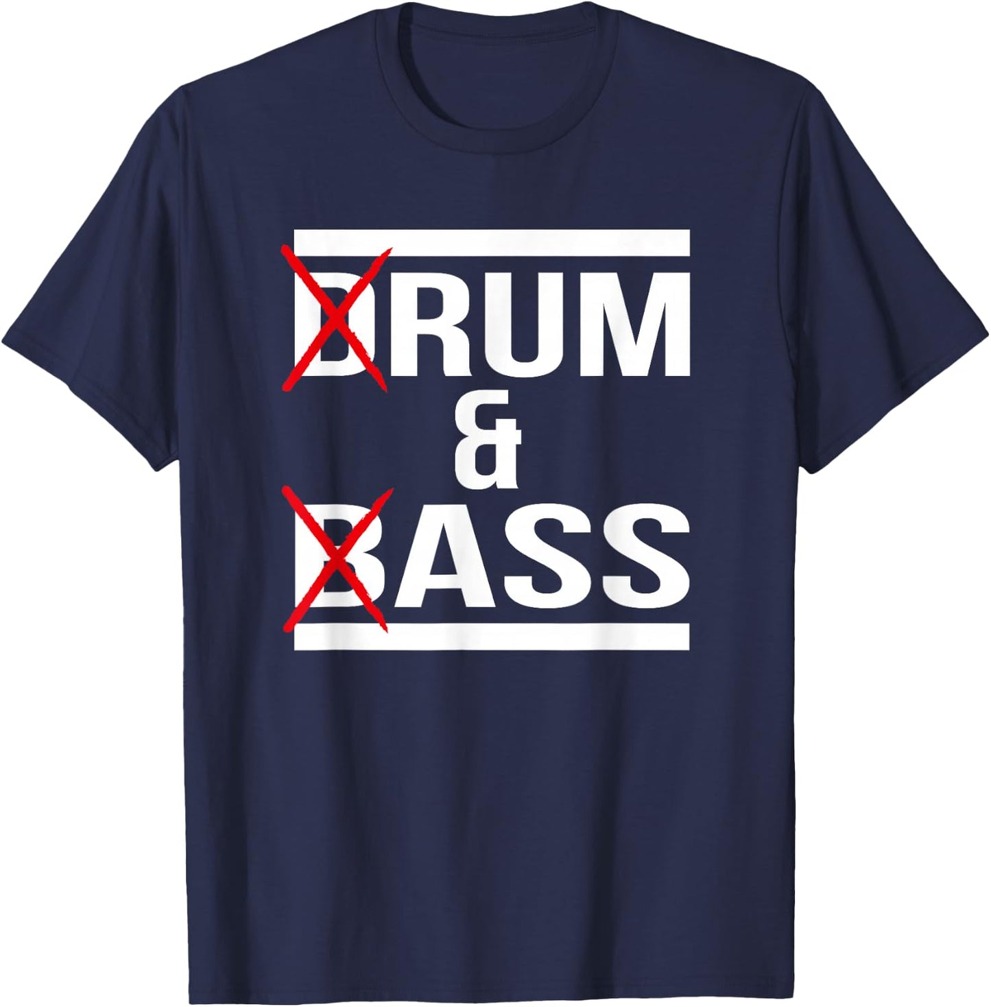 Drum and Bass Adult Black S T-Shirt - T-Shirt | Navy