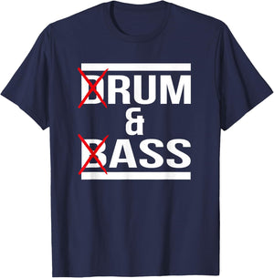 Drum and Bass Adult Black S T-Shirt - T-Shirt | Navy