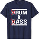 Drum and Bass Adult Black S T-Shirt - T-Shirt | Navy