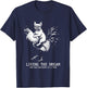 Living The Dream One Bad Decision Frenchie Rooster Graphic T-Shirt - T-Shirt | Navy