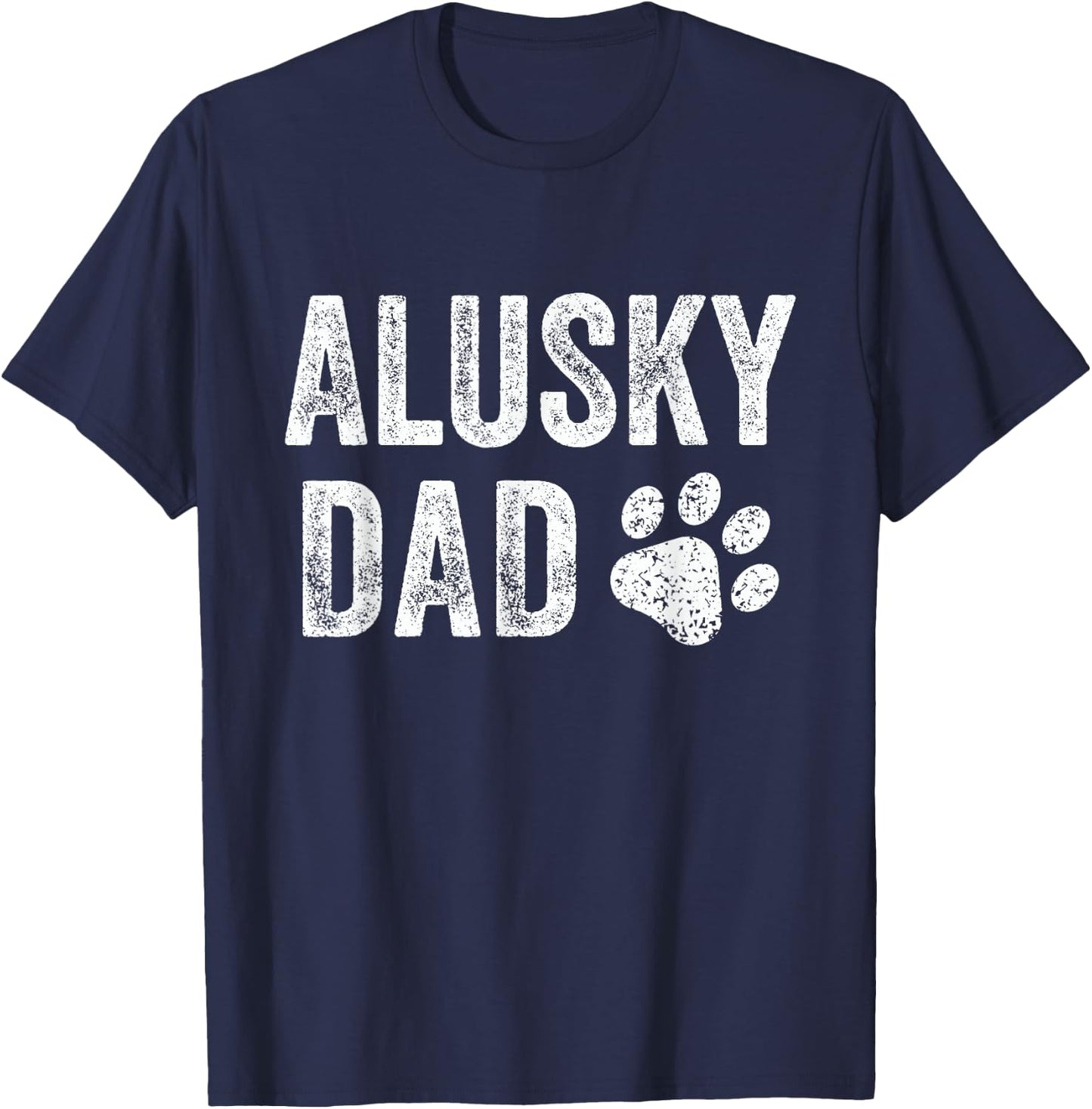 Retro Alusky Dad Papa Father's Day Alusky Lovers T-Shirt - T-Shirt | Navy