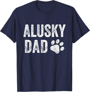 Retro Alusky Dad Papa Father's Day Alusky Lovers T-Shirt - T-Shirt | Navy