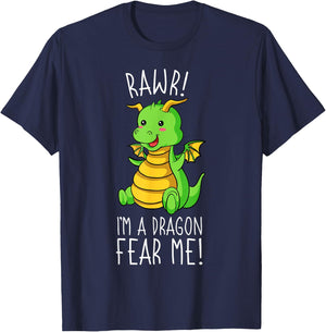 Rawr I'm A Dragon Mythical Legendary Creature T-Shirt - T-Shirt | Navy